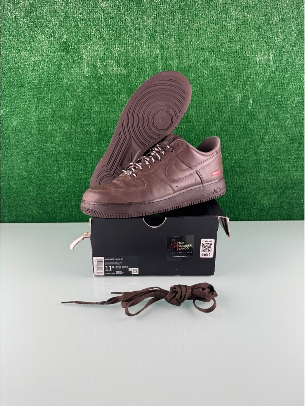 Nike Supreme x Air Force 1 Low Box Logo Baroque Brown
